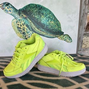 Reebok Womens Court Double Mix FV2065 Green Casual Shoes Sneakers Size 7